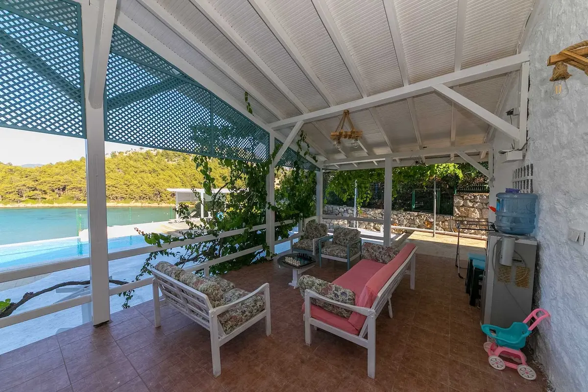 Shaded terrace